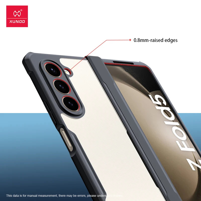 Xundd For Samsung Galaxy Z Fold 3 4 5 6 Fold 7 Foldable Case Airbag Anti-drop Camera Protect Acrylic&TPU Cover For 폴드5 케이스