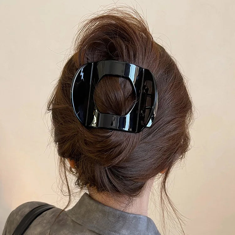 2025 New Korean Style French Flat Hair Clip Claws Hair Accessories Women's Spring Clip Leopard Hair Clip Top Simple Headpiece