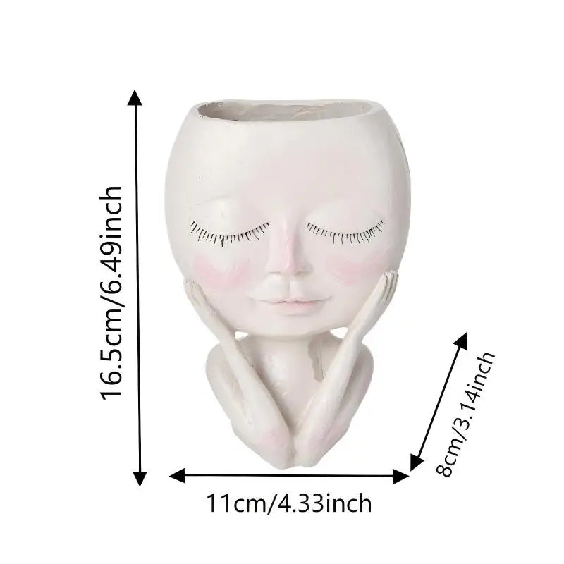 1 Girl Face Vase, Creative Home Decoration, Balcony Living Room Decoration Ornaments, Christmas Gifts, Thanksgiving Gifts