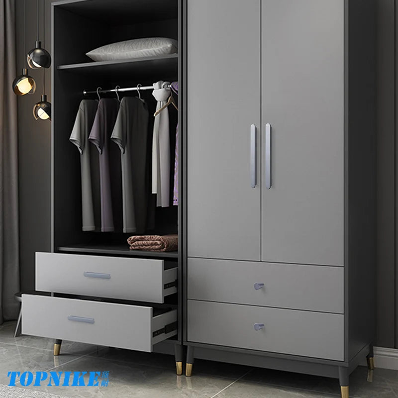 Modern style wardrobe cabinet bathroom cabinet black pulls drawer handles furniture cupboard aluminum alloy handle