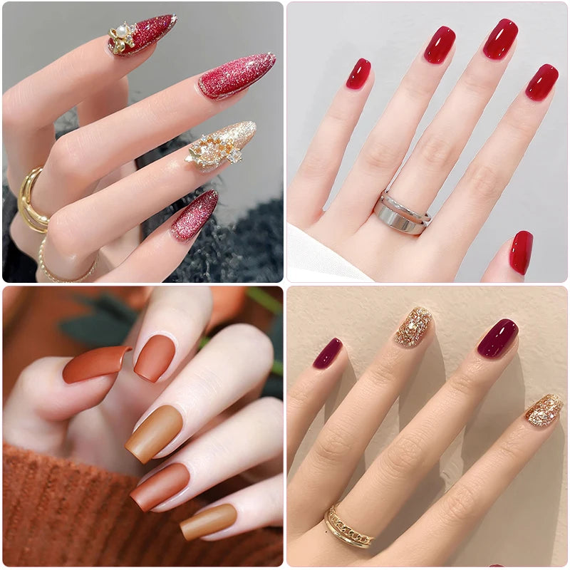 Gel Nail Polish Kit With UV Nail Lamp Electric Nail Drill Machine Soak OFF Gel Nail Kit Base&Top Coat Gel Polish Nail Tools Set