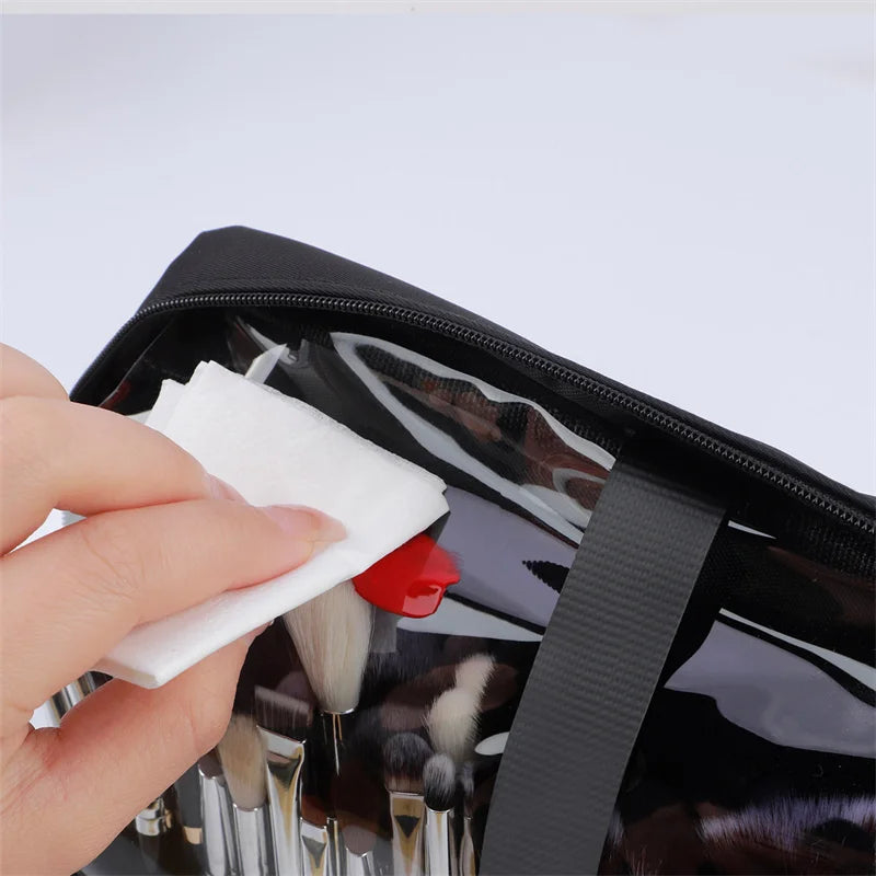 Stand-up Makeup Brushes Organizer Bag Large Capacity Makeup Brushes Case Cosmetic Bag Artist Storage Bag Can Hold 100 Brushes