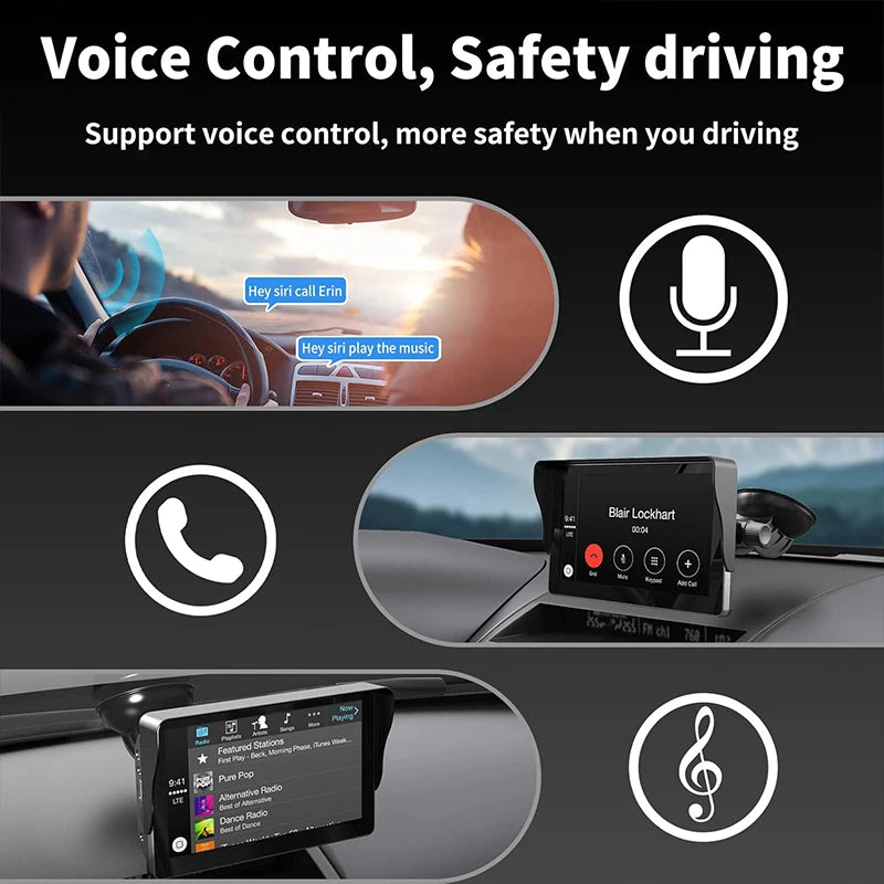 Portable Multimedia Player Touch Screen for Car with Apple CarPlay Android Auto Bluetooth Radio Car Intelligent Systems MP5