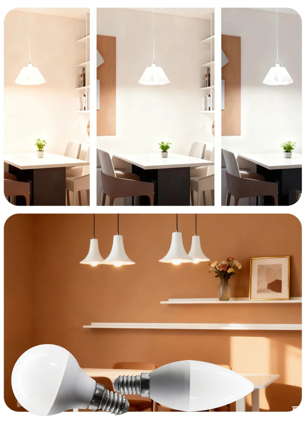 10PCS 3W 6W 9W LED Candle Bulb E14 LED Lamp Indoor Warm Cold White Light AC 220V 240V Led Light Bulb Home Decor Chandelier