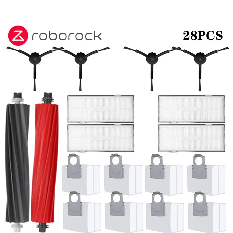 Roborock S8 S8 Pro Ultra S8+ Robot Vacuum Spare Parts Main Side Brushes Mop Cloths HEPA Filters Dust Bags Accessories