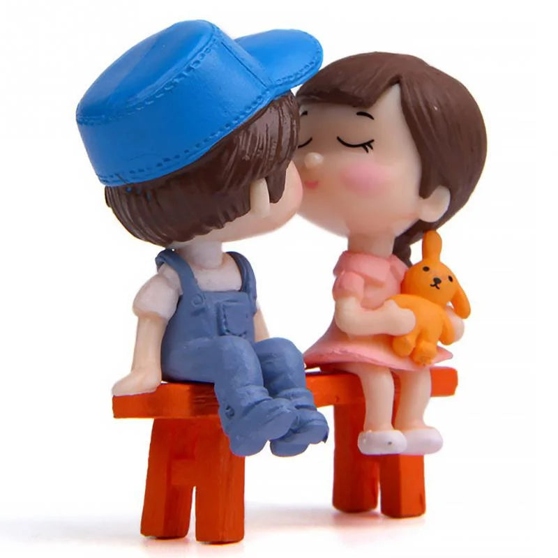 1Pc Mini Stool Couples Dolls Fairy Garden Miniatures Decor DIY Micro Display