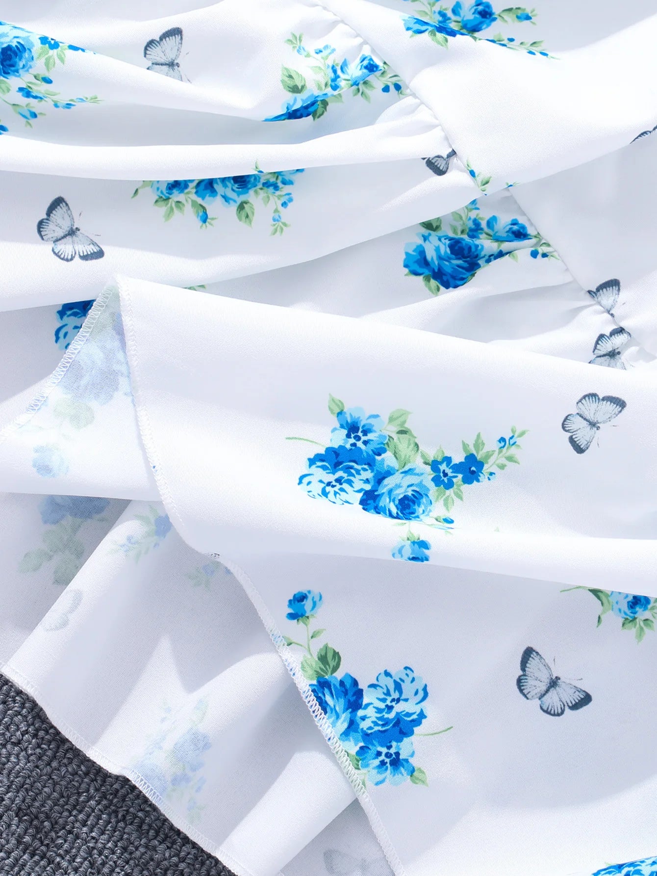 New Children Clothes Teen Girl Dresses Summer Blue Floral Long Big Kids Party Dress Fashion Elegant Pretty 13 14 15 16Yrs Old