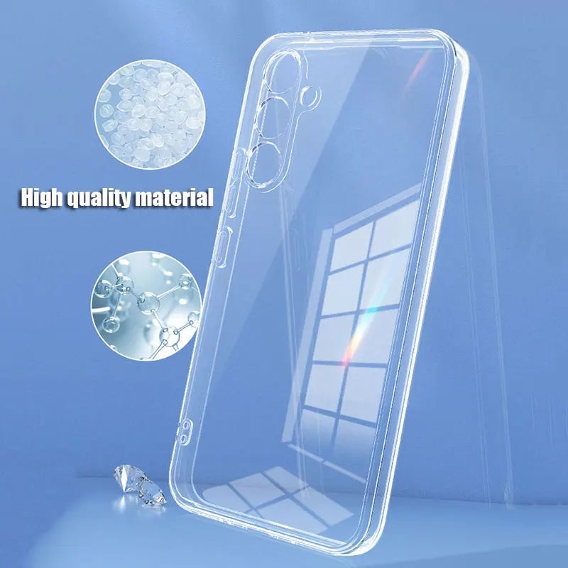 Clear Phone Case For Samsung Galaxy A53 A13 A73 A54 A34 A14 A55 A35 A15 A05S A56 A36 A16 A26 5G Transparent Silicone Soft Cover