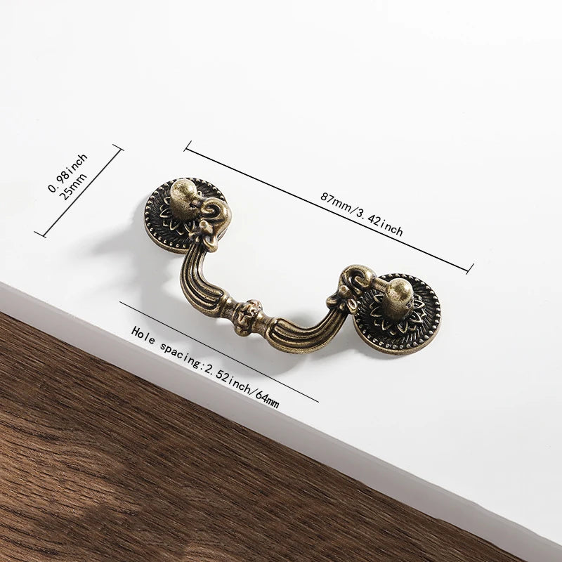 Red/Green Bronze AntiqueEuropean classical  old-fashioned furniture kitchen cabinet handle shoe cabinet drawer zinc alloy handle