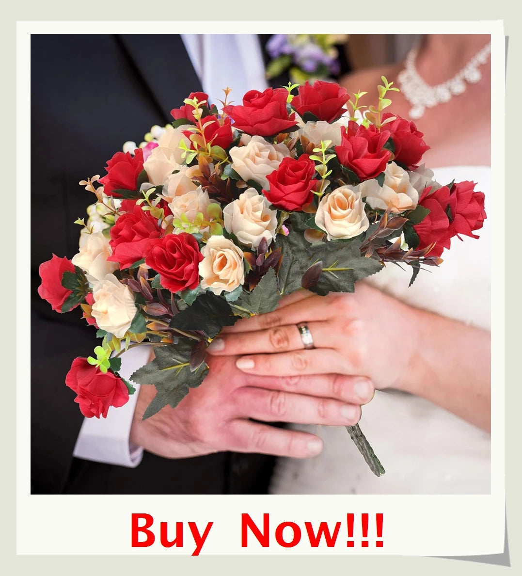 Artificial Flowers Vase For Home Decor Outdoor Garden Valentine Eucalyptus Leaves Fake Plants Wedding Party Silk Roses Bouquet