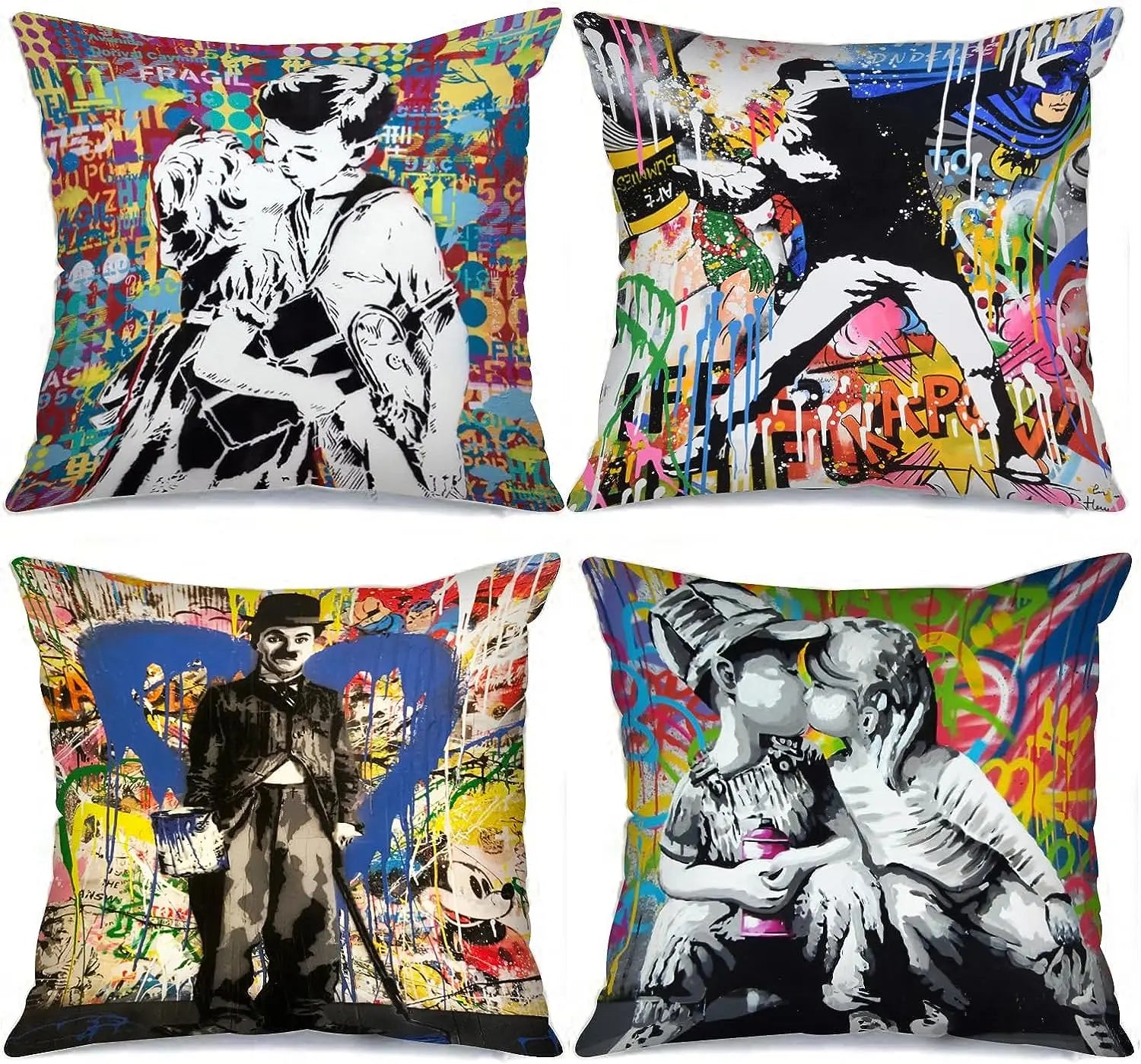 Color Printing Pillow Case Square Cushion Cover Banks Street Art Pillowcase Decorative Modern Throw Pillow Case 50*50 cm