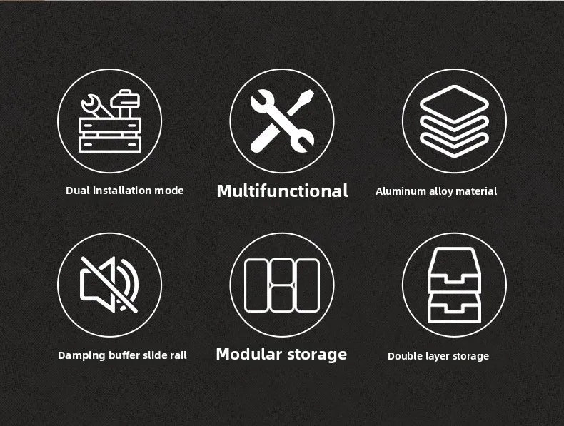 Kitchen Basket Cabinet Basket Thickened Aluminum Alloy Double Drawer Storage Dish Rack Cabinet Kitchen Cabinet Storage Basket