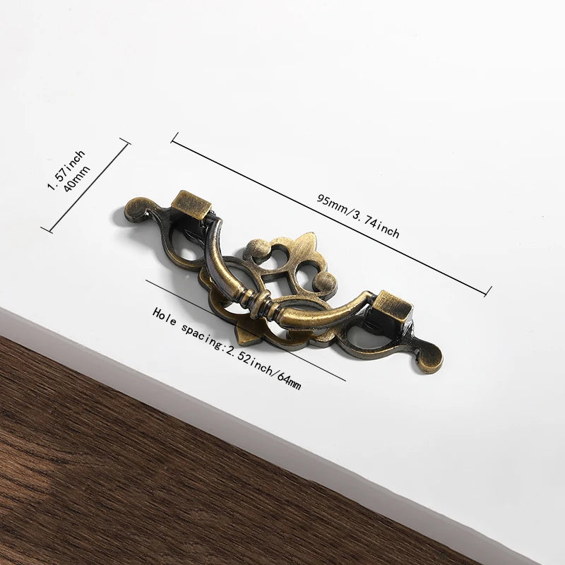 Red/Green Bronze AntiqueEuropean classical  old-fashioned furniture kitchen cabinet handle shoe cabinet drawer zinc alloy handle