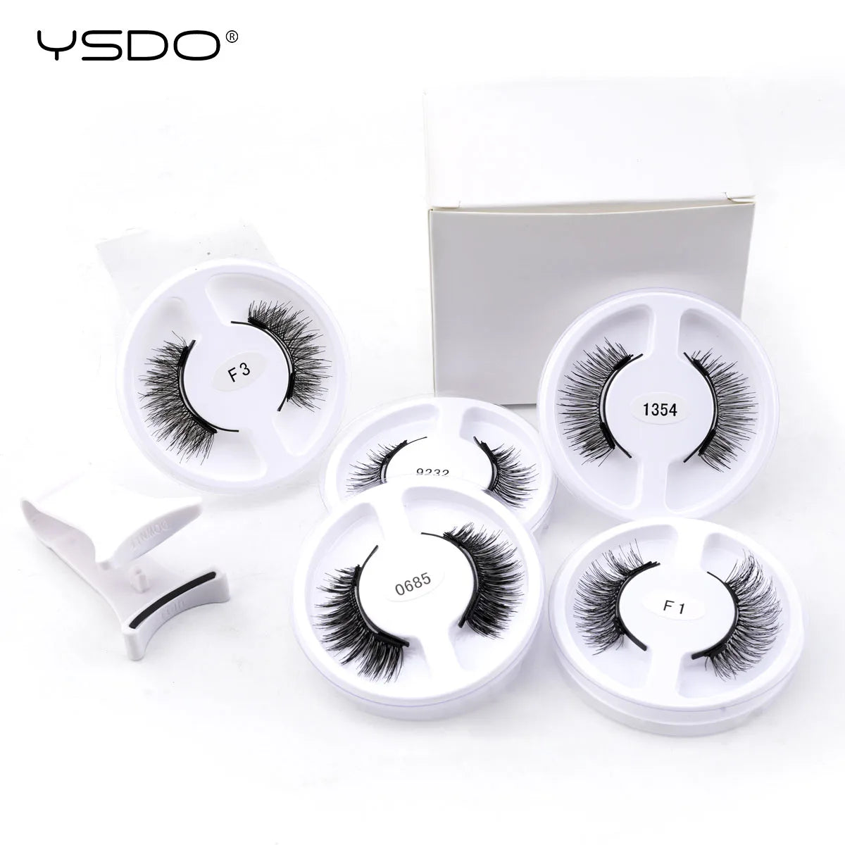 YSDO Upgrade Magnetic False Eyelashes 5 pair Set Eyelash Extension 3D Natural Lashes 3-Step Press On Fake Lash Handmade EyeLash