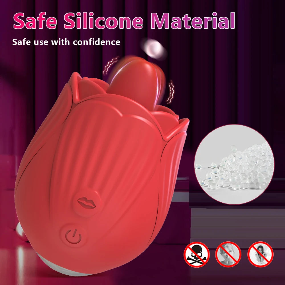 Tongue Licking Clit Vibrator for Women Swing Wiggle Clitoris Nipples Stimulator Female Masturbator Adult Goods Sex Toy for Women