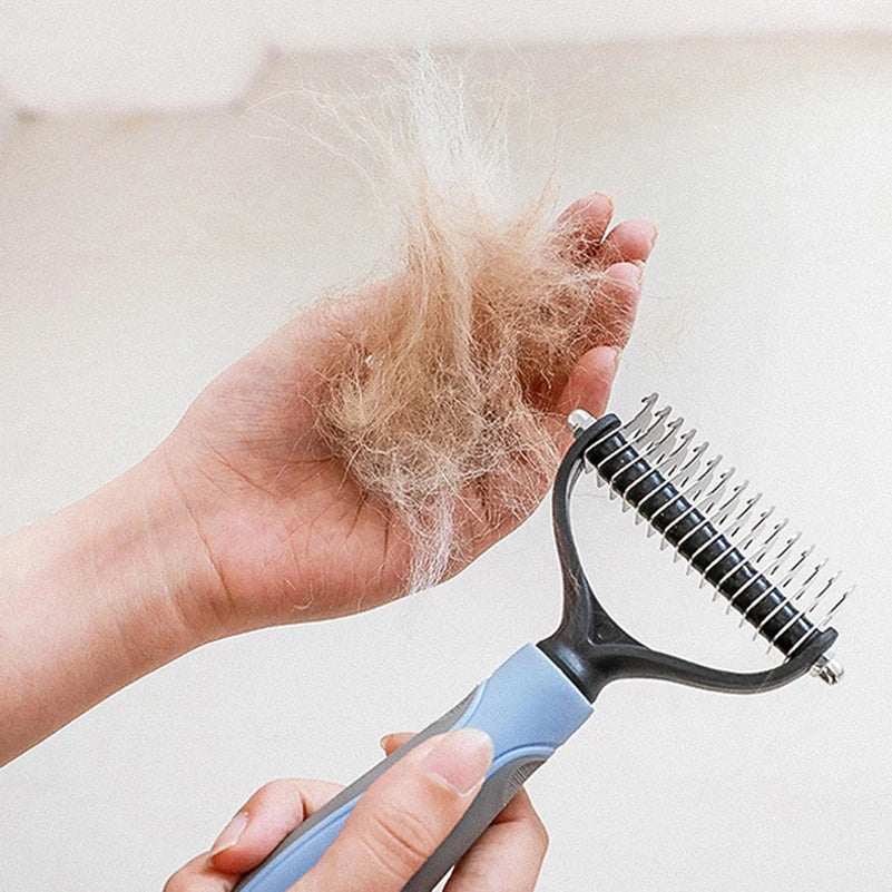 Stainless Pet Deshedding Brush Dog Hair Remover Pet Fur Knot Cutter Puppy Cat Comb Brushes Dogs Grooming Shedding Supplies