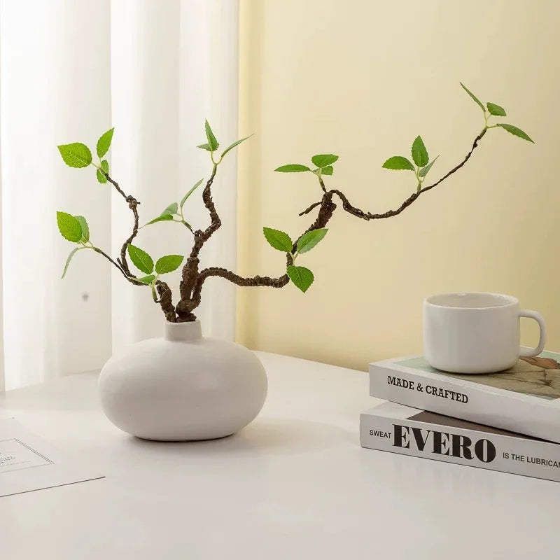 32.7 Inch Fresh Green Bud Fake Plant for Living Room Indoor Decoration Hotel Dining Table Floral Decor