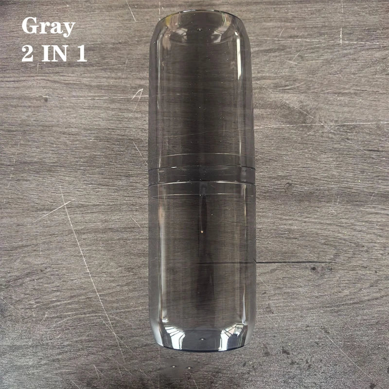 2/4 Cup Toothbrush Storage Box Portable Mouthwash Cup Toothpaste Storage Box Toiletry Travel Supplies Portable Toothbrush Cup