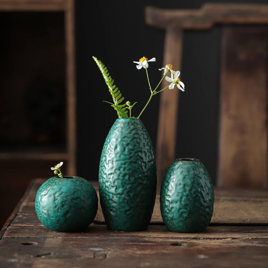 Vintage Vase Hydroponic Green Plant Simulation Flower Desktop Utensils Living Room Office Decoration Ornaments