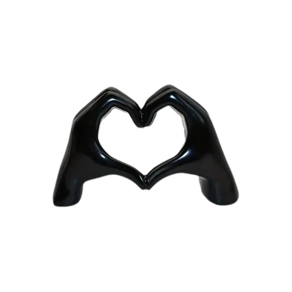 Creative Heart Hand Statue Resin Abstract Hand Love Figurines Living Room Bedroom Modern Home Desktop Wedding Decoration