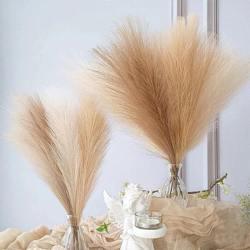 15Pc 55CM Artificial Pampas Grass Decor Bohemian Reed for DIY Floral Table Arrange Flower Wedding Home Christmas Decoration
