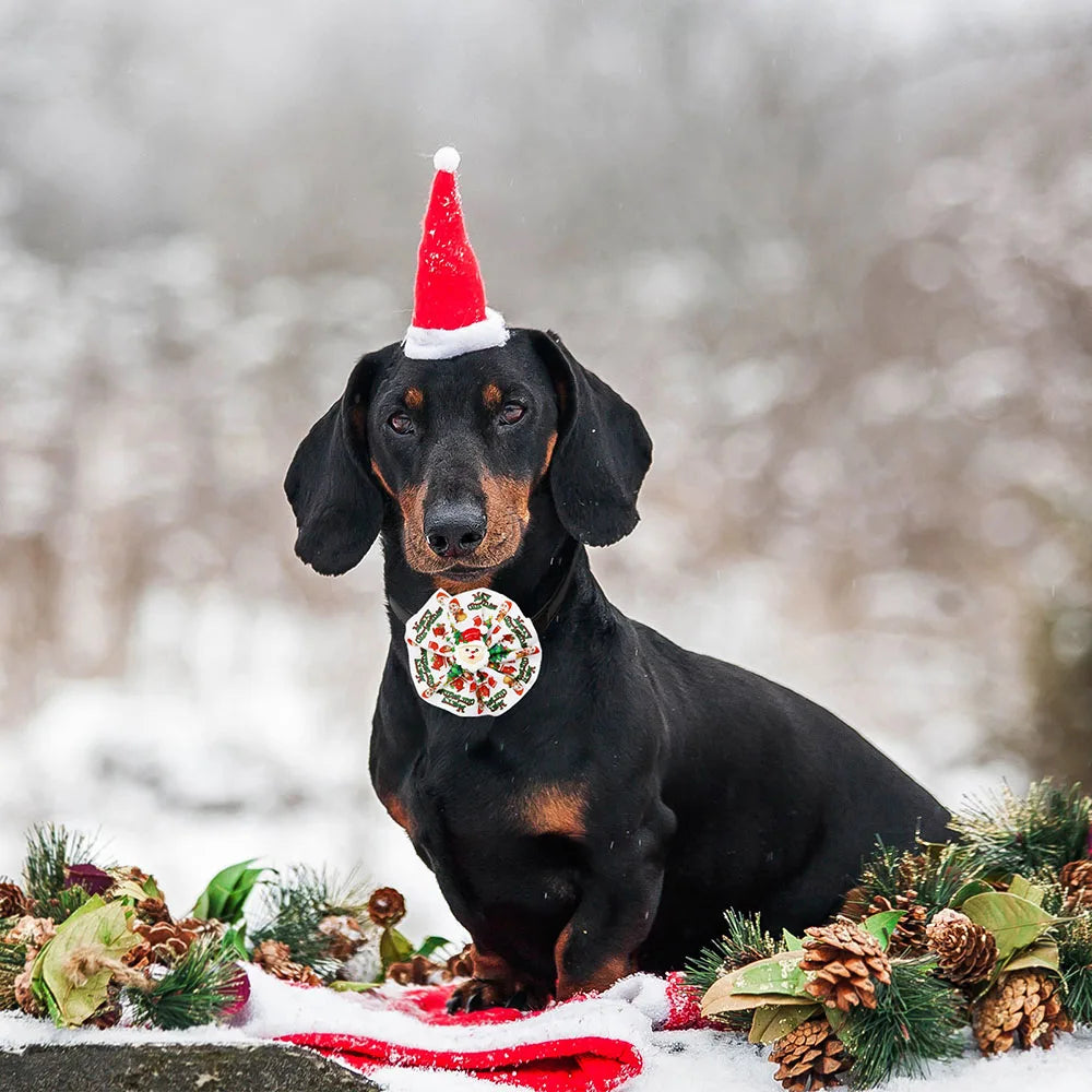 5/10PCS Removable Dog Collars Accessories Christmas Decorate Dog Bow Tie With Elastic Dog Grooming Accessories Pet Supplies