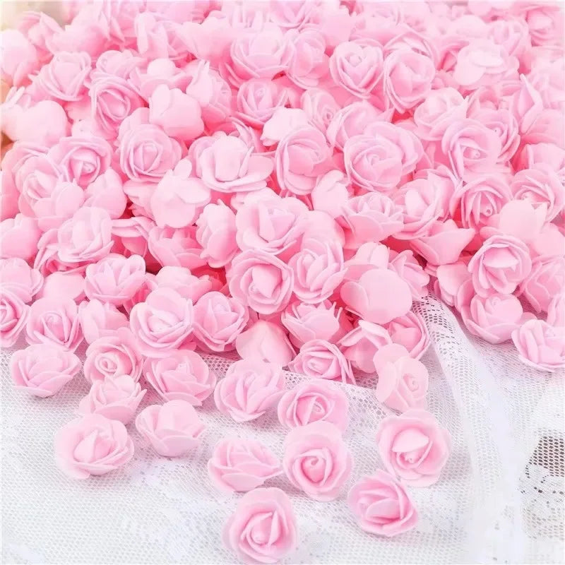 Artificial Rose Flower Heads Real Looking Foam Roses for DIY Wedding Baby Shower Centerpieces Party Home Decoration Wholesale