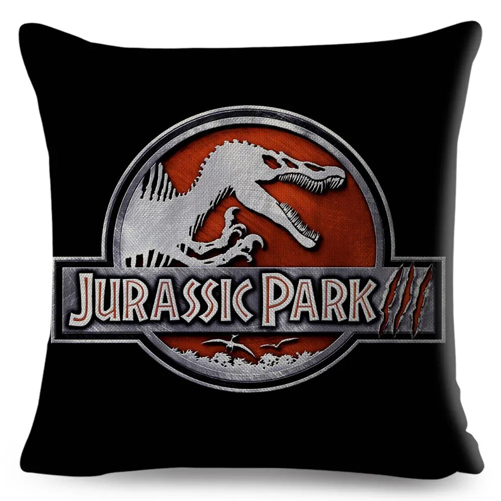 50 style Jurassic Park Logo Cushion Cover for Sofa Home Children Room Decor Dinosaur Print Pillowcase Polyester Pillow Case