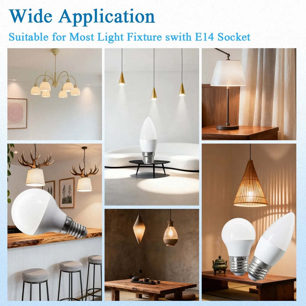 10PCS/LOT LED Candle Light Mini Bulb C37 G45 AC220V E14 E27 B22 Head Light Flicker-free 3W-7W Suitable for Home Study Lighting