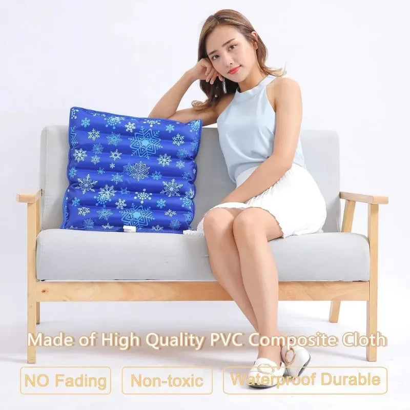 Cooling Mat,Cool Pillow Ice Pillow,Water Cooling Seat Cushion for Office Chair & Car,Soft Summer Ice Water Pad 45*45cm