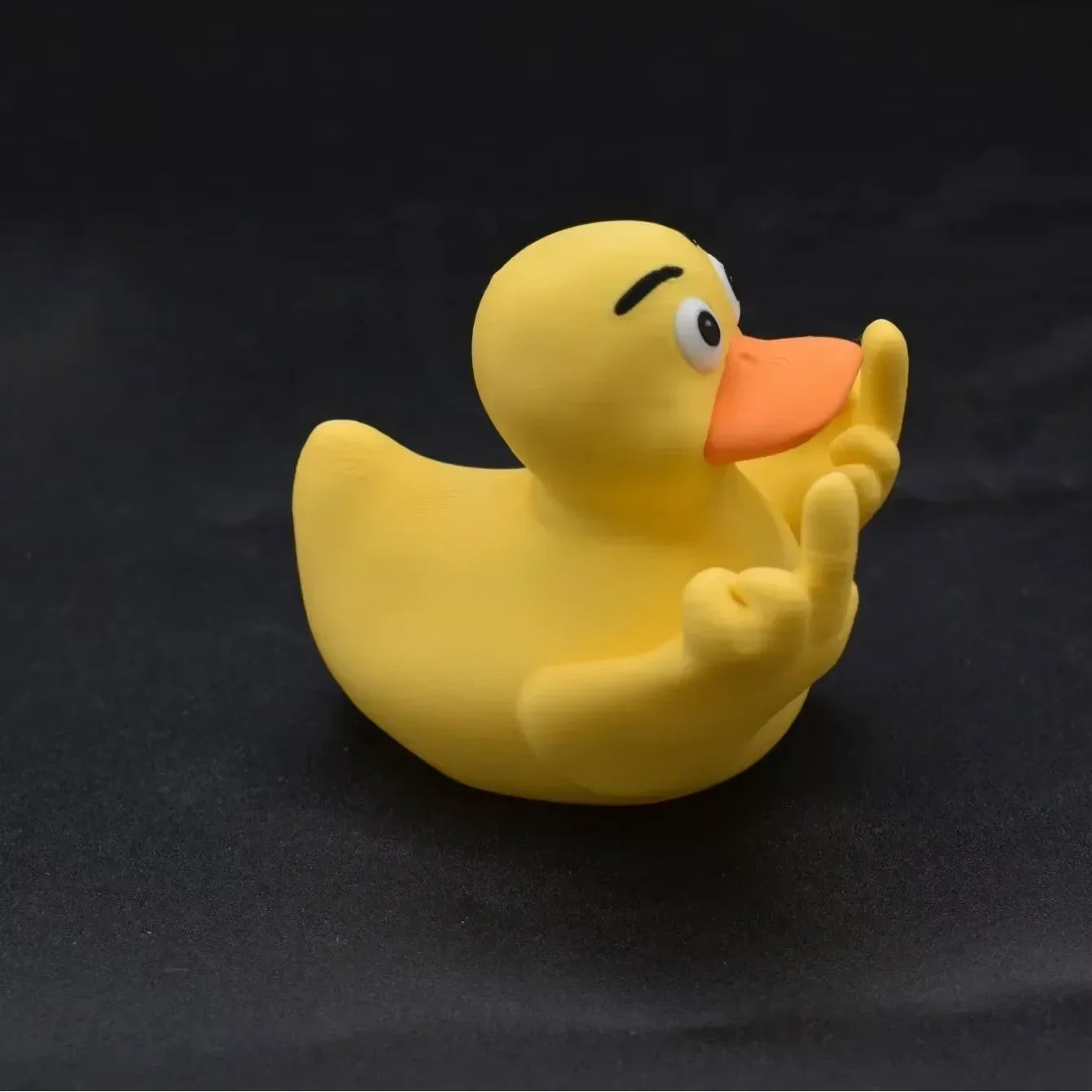 Duck hands with middle finger ornaments home garden resin craft design ornaments cute duck swimming office desk funny decorative
