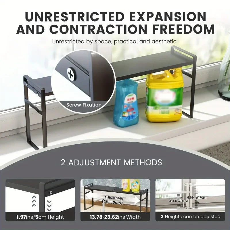 ZEXEF Retractable Accessories for Kitchen Cabinet Organizer Furniture With Shelf Space Bathroom Storage Rack Home Pantry Spice