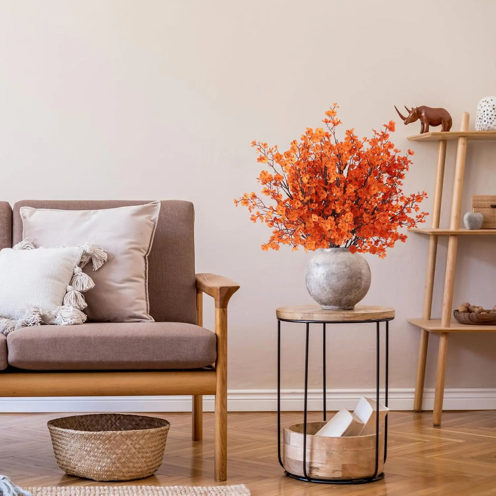 3pcs Baby Breathable Artificial Flowers, Silk Plants for Autumn Halloween Decor, Perfect Seasonal Home Decorations