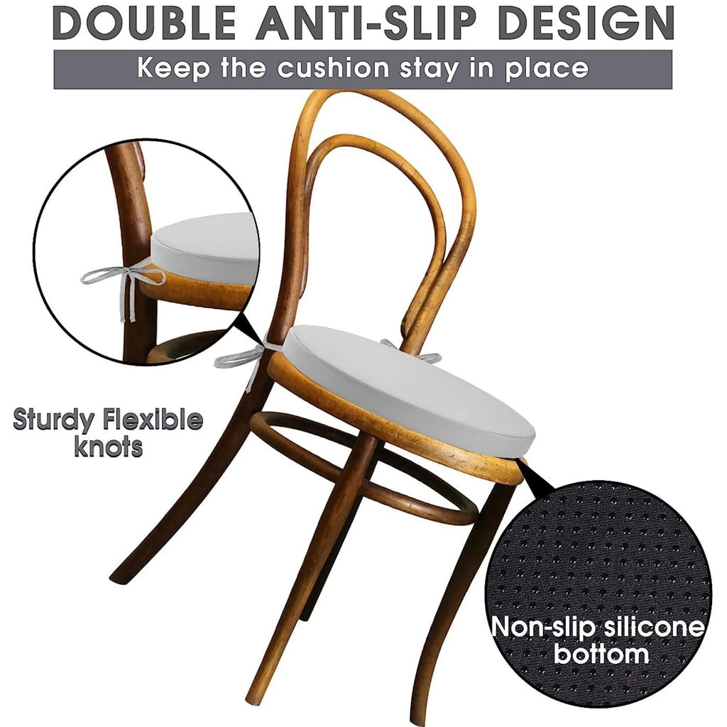 Custom Outdoor Bistro Chair Cushions Thick Outdoor Round Seat Cushions with ties Waterproof Round Patio Furniture for Garden