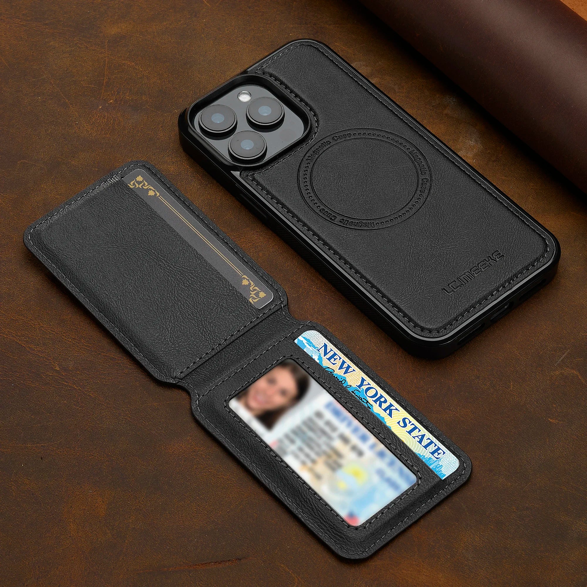 Detachable Magnetic 2 In 1 Leather Case For iPhone 16E 17 1615 14 13 12 11 Pro XS Max Air XR 8 7 Plus SE Card Pocket Phone Cover