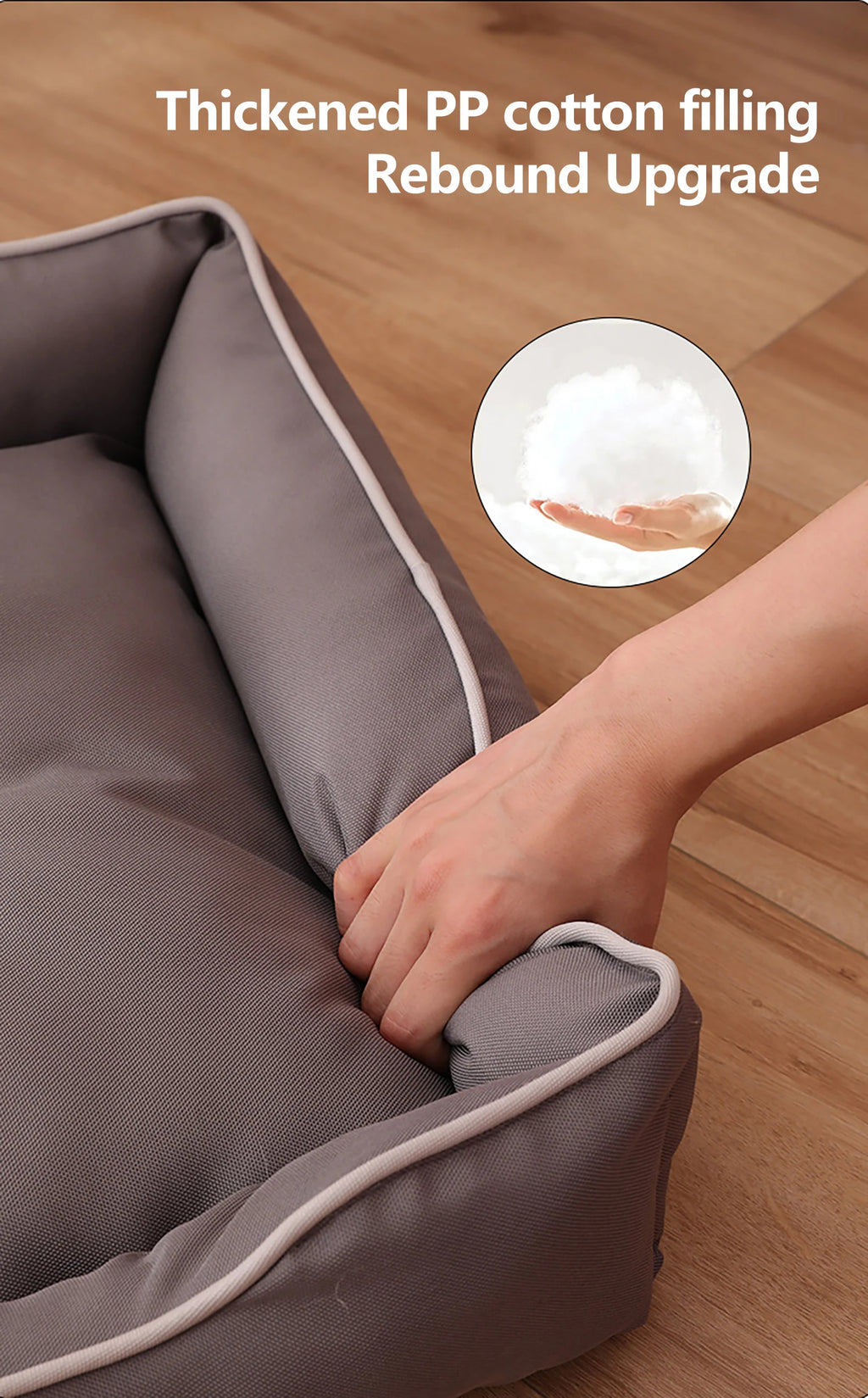 Waterproof Dog Bed 600D Oxford Pet Dogs Beds for All Seasons Thickened PP Cotton Filling Bite-resistant Pet Mat Dog Accessories