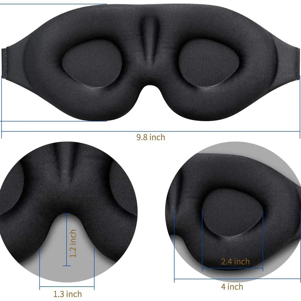 3D Sleeping Mask Block Out Light Soft Padded Sleep Mask for Eyes, Eye Shade, Blindfold, Sleeping Aid, Face Mask