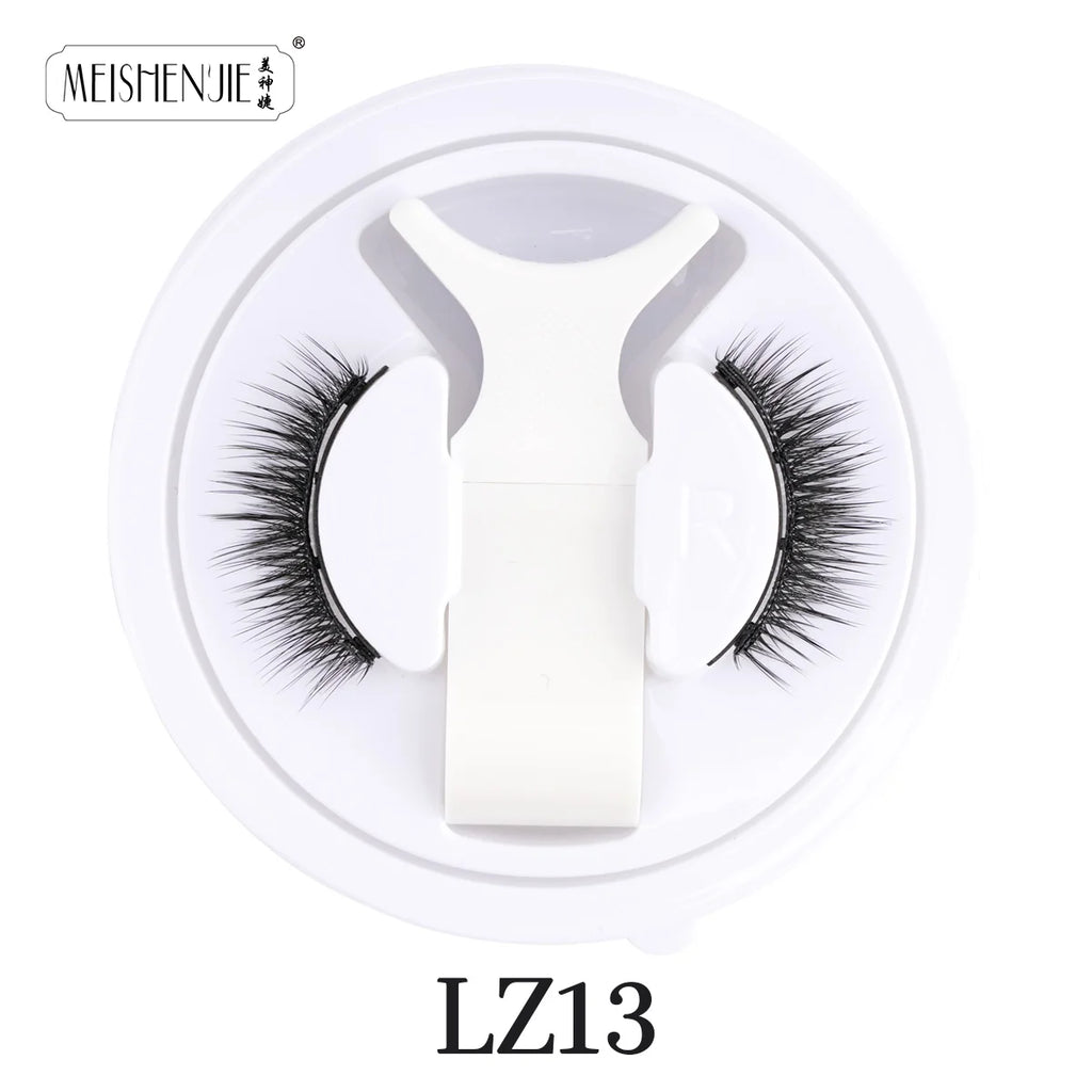 Faux Cils 1 Pair Magnetic Eyelashes Set Handmade Natural Curl False Eyelash with Tweezer Makeup Tools Magnetic Lashes for Sale