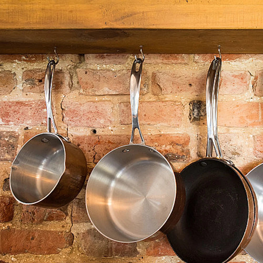 NINDEJIN 66pcs Screw hooks 3/4"-1-1/2" Black White Heavy Duty Screw in Hook Hanger Wood Wall Ceiling Hooks for Kitchen Shelf