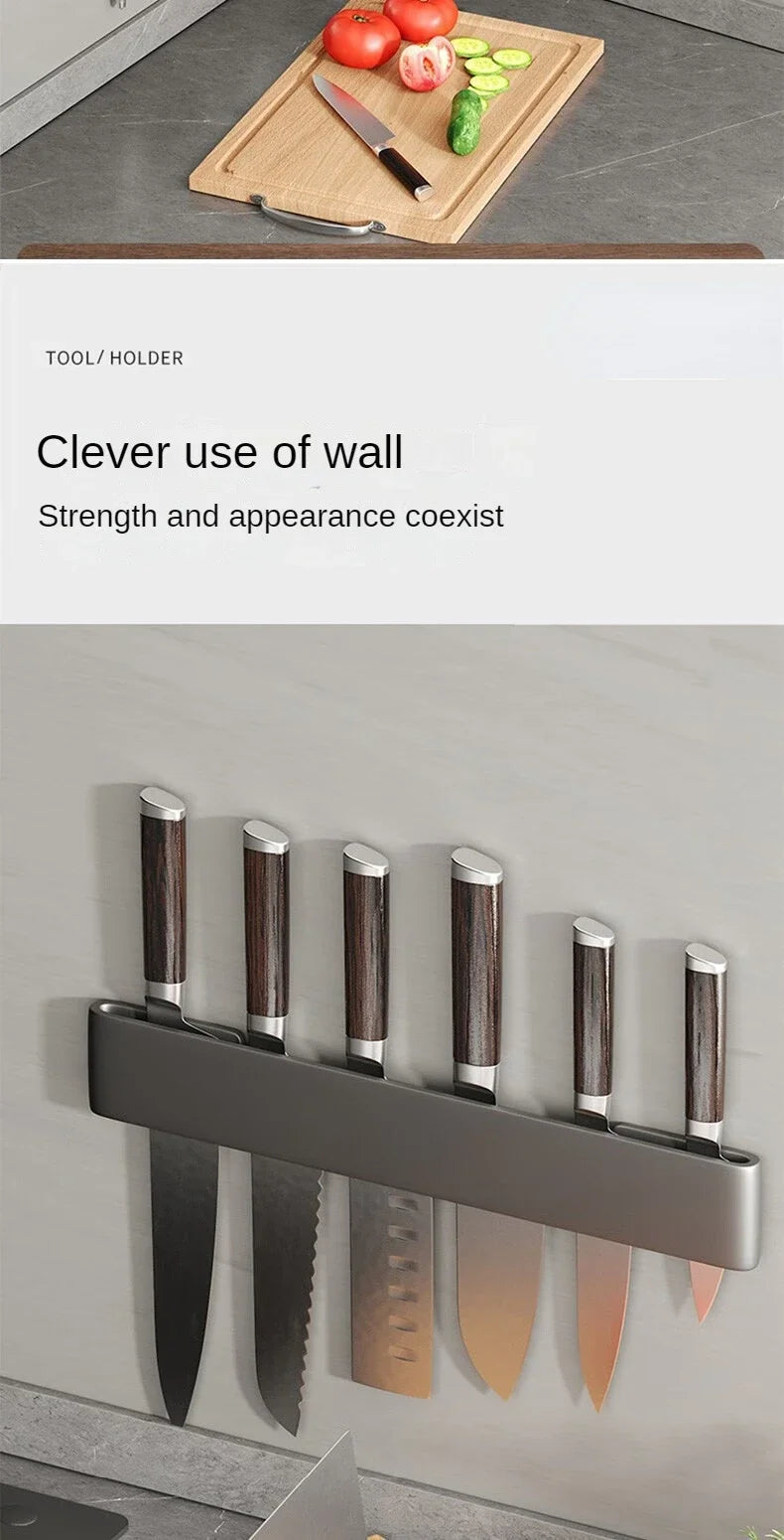 Wall-mounted Knife Organizer Kitchen Multifunctional Shelf Household Kitchen Knife Knife Storage Kitchen Storage Accessories