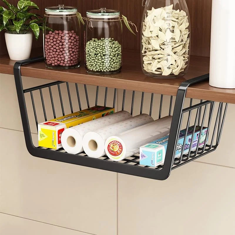 Kitchen Cabinet Partition Under Hanging Basket Wardrobe Storage Rack Dormitory Desk Hanging  Storage Rack
