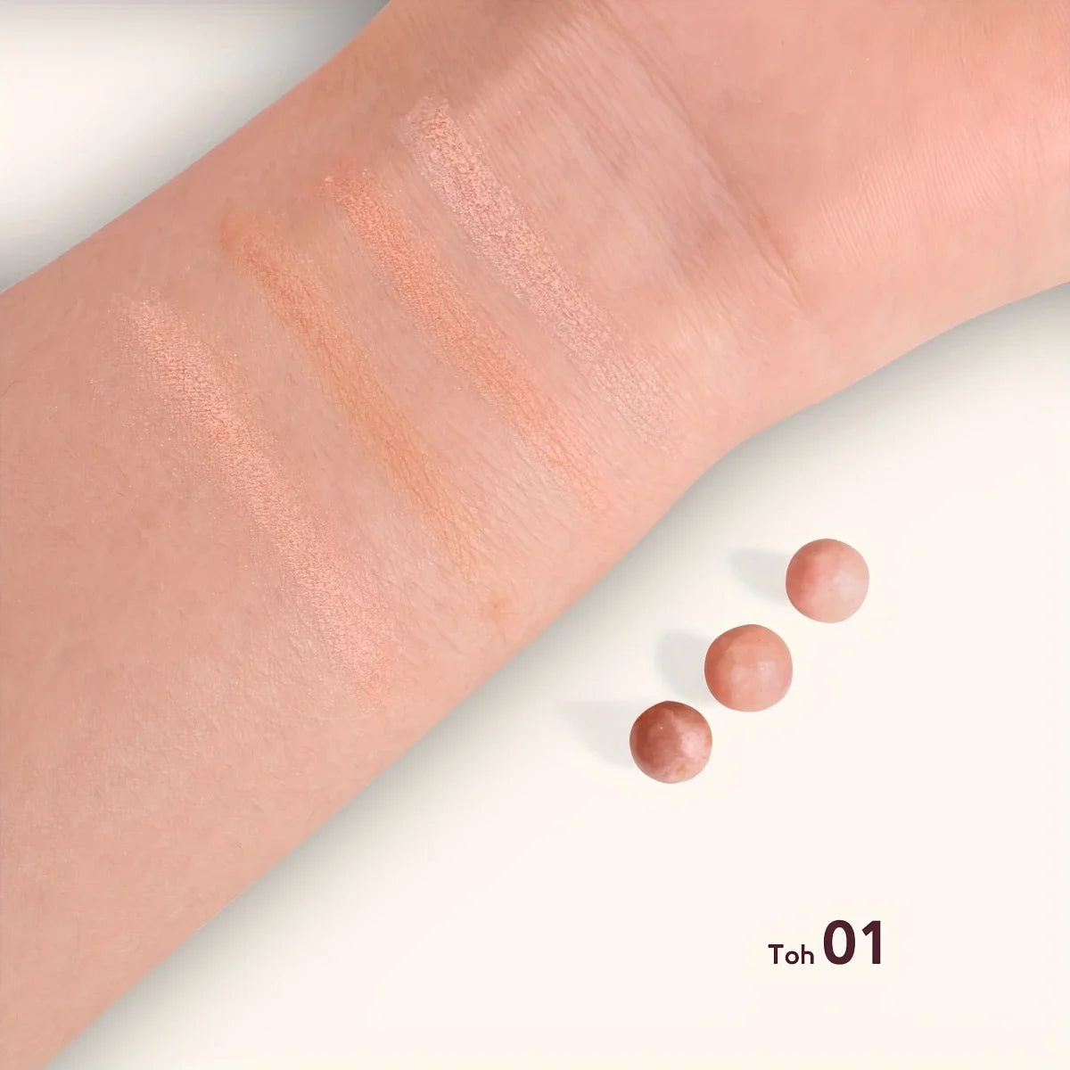 Multi-Tone Powder Blush Pearls with a brush,Water Resistant Natural Finish Face Blush for All Skin Tones,various holiday makeup