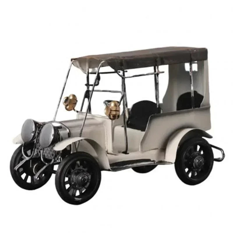 Retro Nostalgic Tin Antique Car Model Art Creative Home Decoration Accessories Desktop Ornaments Childrens Toys Gifts