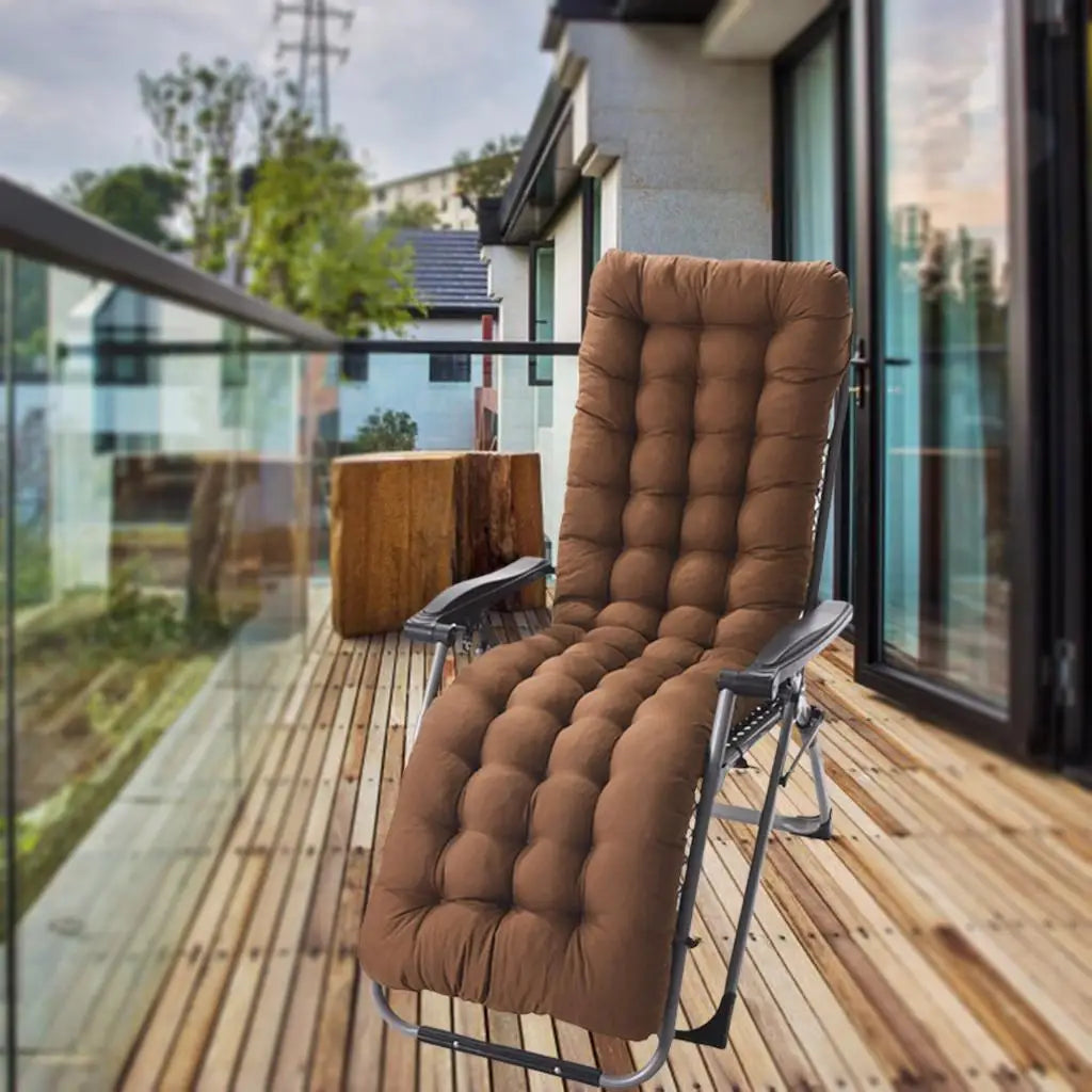 Polyester Recliner Cushion Thickened Mat Sunlounger Cushion Outdoor Indoor