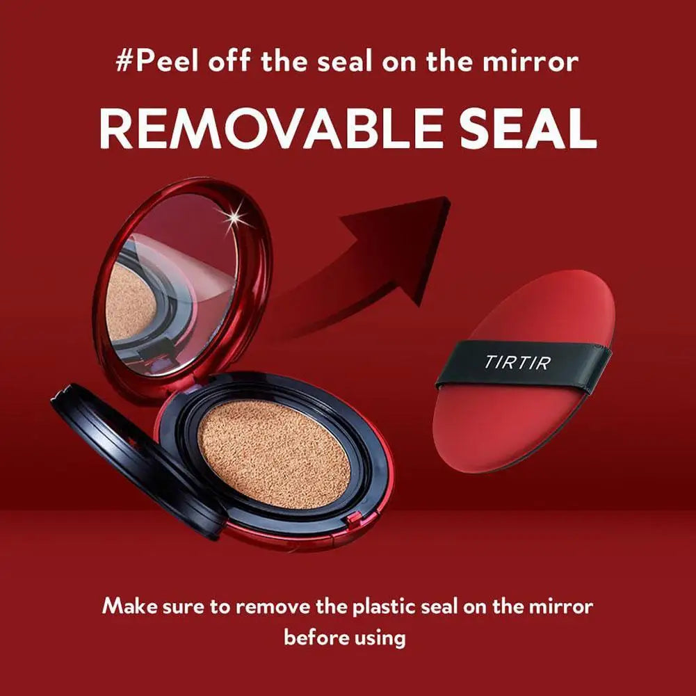 Red Foundation Waterproof Cushion Concealer Air Cushion Compact High Coverage Foundation Long Lasting Setting Spray Makeup