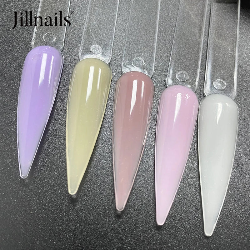 Jillnails 50g Self Leveling Medium Gel 50ml Milky Pink  White Gel Builder for Nails Extension Nail Building