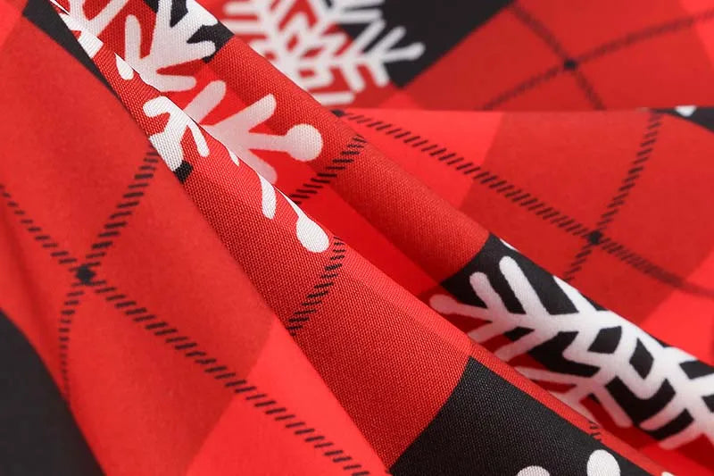 Christmas Dress Women Vintage 50s Lace Sleeveless Print Party A Line Santa Claus Sundress Runway Midi Pinup Flare Dresses