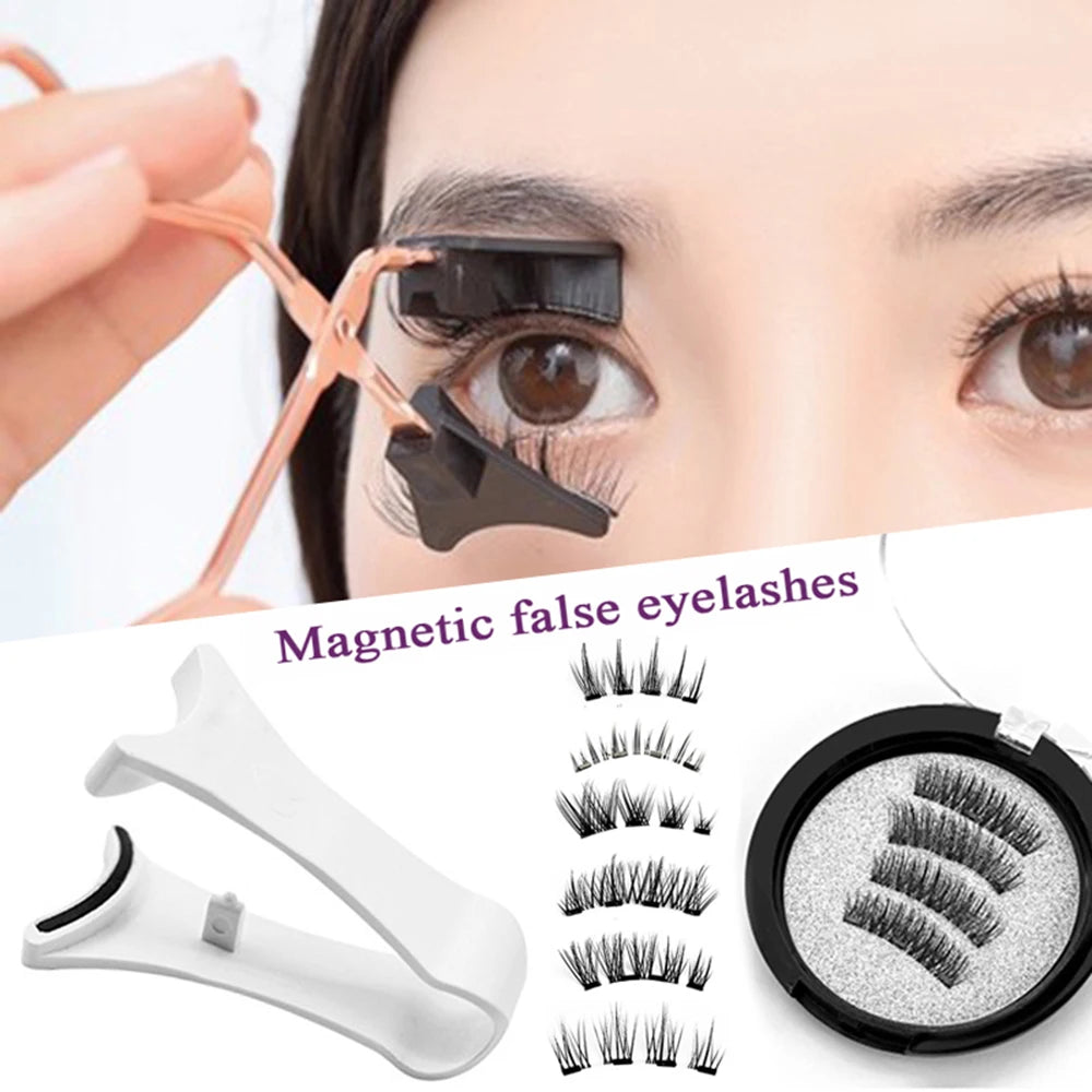 Glue-free Magnetic Eyelashes 3D Natural Effect Magnetic Eyelashes Reusable Eye Makeup False Lashes Beauty Eyelashes Supplies