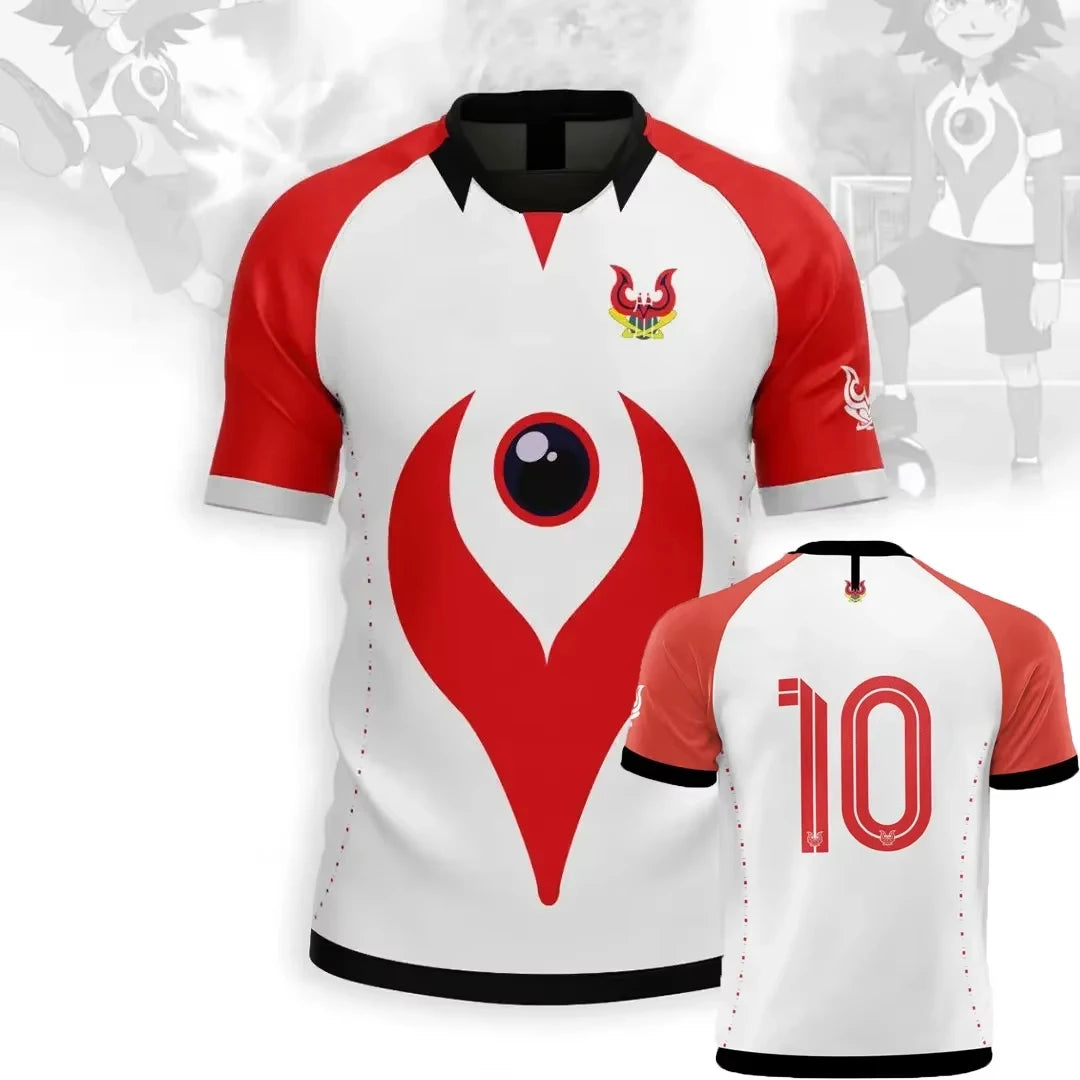 Japan Anime Soccer Jersey Inazuma Eleven Kaio T-shirt Top Vintage Men Women Clothes Harajuku Y2k Tops Sports Unisex Tee Clothing