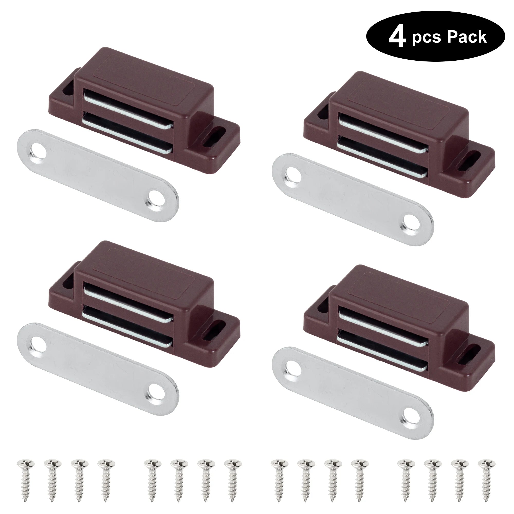 Cupboard Kitchen Furniture Magnetic Cabinet Door Latch Closures White Plastic Strong Powerful Magnet Catch